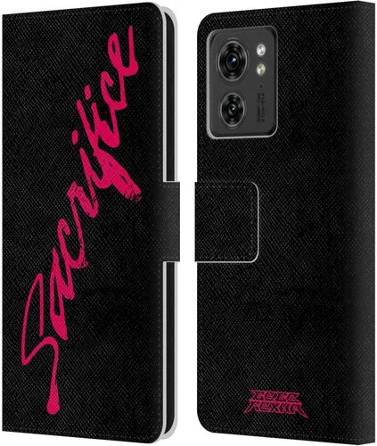 Vista 7 de Head Case Designs Funda de piel con licencia oficial de Bebe Rexha Neon Bite Me Key Art para Motorola Moto Edge 40