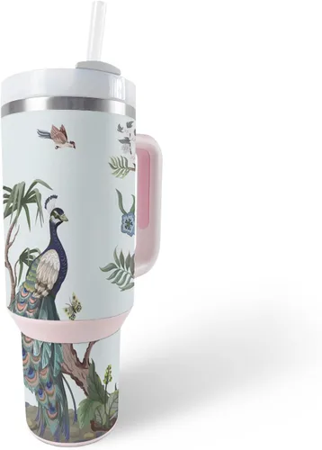 Vista 24 de MightySkins Skin - Vaso de vinilo compatible con Stanley The Quencher H2.0 FlowState de 40 onzas, color verde CBD, protectora, duradera y única