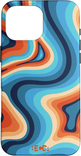 Vista 19 de Funda psicodélica para iPhone 16 Retro Groovy Liquid Swirl Hippie 70's 80's