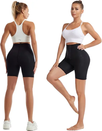 Vista 5 de JGS1996 Leggings de sauna de cintura alta para mujer con bolsillos, pantalones de entrenamiento de cintura, control de abdomen y calor, Pantalones