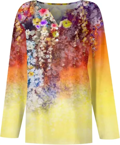Vista 4 de Camisas de Halloween para mujer, sexy, cuello en V, túnica de talla grande, camiseta gráfica vintage, blusa casual de moda para mujer