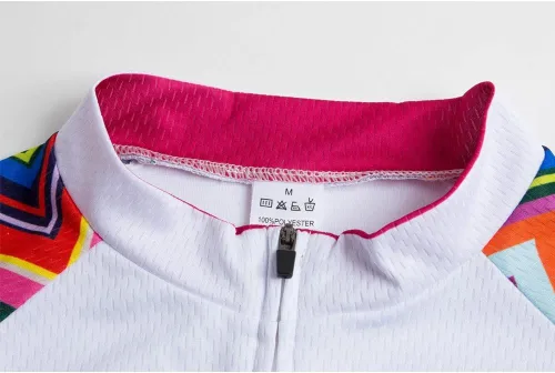 Vista 28 de Jersey de ciclismo para mujer, de manga corta, secado rápido, transpirable, para montaña.