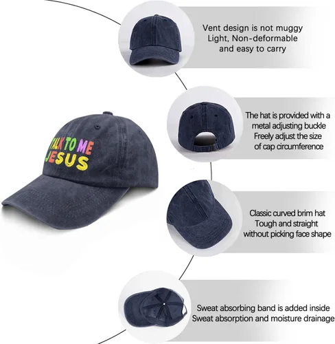 Vista 6 de ruio Jesus Hats for Men Baseball Cap Baseball Hat Women Talks to me Jesu Baseball Hat