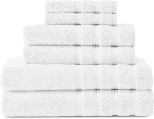 Vista 15 de Classic Turkish Towels - Juego de toallas de baño de 4 piezas para hotel o spa, resistentes y de secado rápido, fabricadas con 100% algodón turco