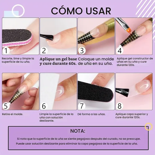 Vista 6 de SAVILAND Gel de Uñas LED y UV Constructor - 100 G de Gran Capacidad Gel Claro Duro para Uñas, Kit de Fortalecimiento de Extensión de Uñas A - Gel
