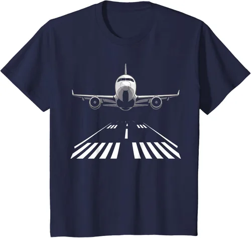 Vista 42 de Airplane Take Off Runway Pilot Jet T-Shirt Negro