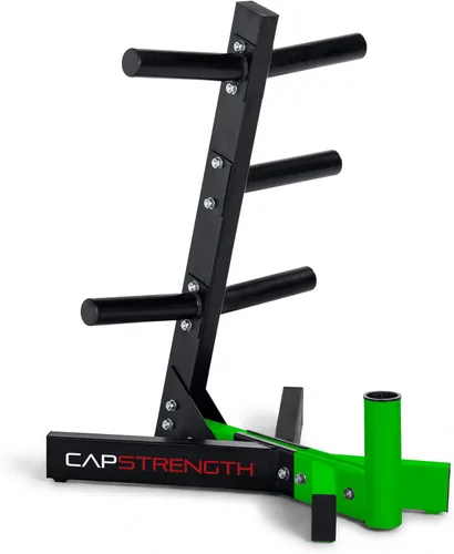 Vista 12 de CAP Barbell Estante de almacenamiento para árbol de placas olímpicas, varios