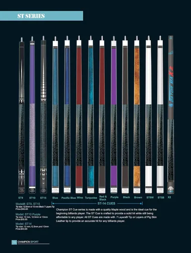 Vista 9 de Champion ST Billiards Maple Pool Cue Stick, Black Pool Case, Billar Glove (estuche negro, 18-21oz Cue) (Teal, 18oz)