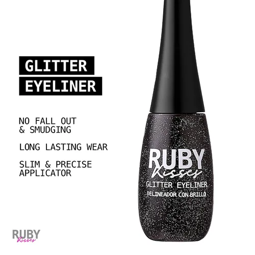 Vista 3 de Ruby Kisses Delineador de ojos Eye Bling Glitz N' Black