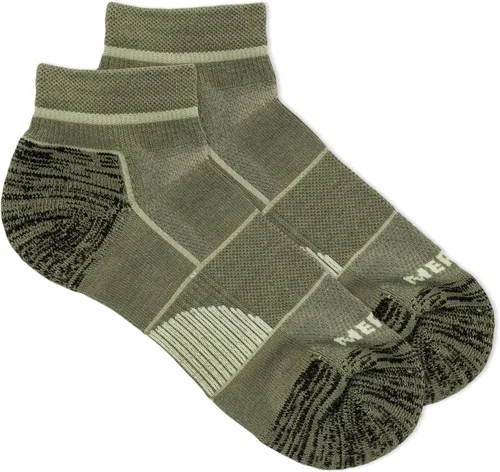 Vista 2 de Merrell Men's and Women's Lightweight Day Hiker Ankle Socks-Unisex Coolmax Wool Blend and Zoned Cushion