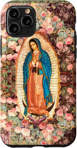 Vista 29 de Lady of Guadalupe - Carcasa para iPhone 17, diseño de flores rosadas