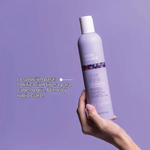 Vista 5 de milk_shake Silver Shine Light Shampoo Gently Mutes Yellow Tones
