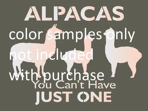 Vista 4 de Plantillas de Joanie Alpaca Can't Have Just One Llama Baby Farm Ranch Art Craft Farmhouse Hobby DIY Letreros reutilizables Mylar
