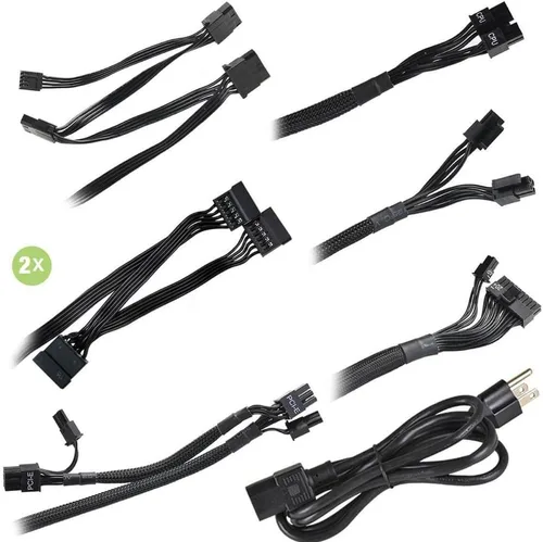 Vista 12 de EVGA 600 BR, 80+ Bronce 600W, 3 años de garantía, fuente de alimentación 100- BR-0600-K1