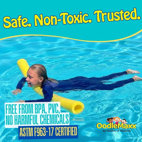 Vista 7 de Oodles of Noodles OodleMaxx Fideo Gigante - Aproximadamente 54 pulgadas de largo, fideo de piscina extra grande hecho de espuma premium para fideos