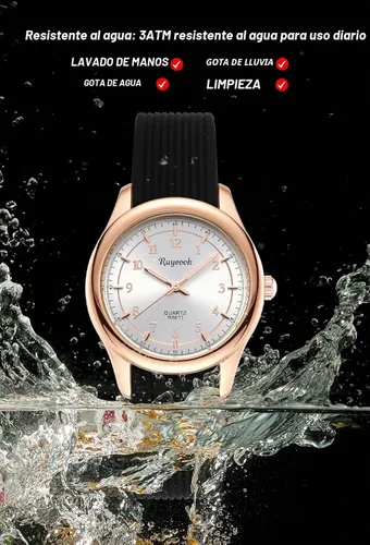 Vista 4 de Reloj de enfermera impermeable para mujer, reloj analógico de enfermería con segunda mano, esfera de fácil lectura