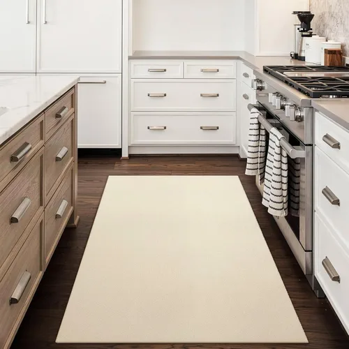 Vista 140 de LEEVAN Alfombra lavable para baño, alfombra tejida negra de 2 x 3 pies para entrada, alfombra de puerta delantera de algodón, alfombras pequeñas