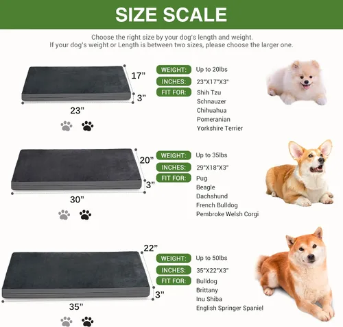 Vista 8 de Cojín impermeable de la jaula de la cama del perro pequeño 24", alfombra ortopédica lavable del gato del cachorro Outdoor Pet Bed Foam, Reversible