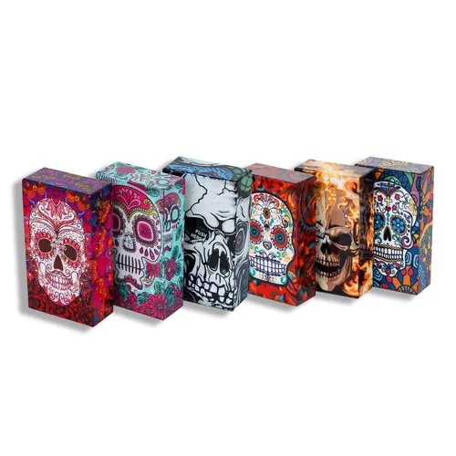 Vista 5 de Caja de cigarrillos-100's King Size Cigarrillo Case Skull Style Box (6 cajas) (100's-6boxes)