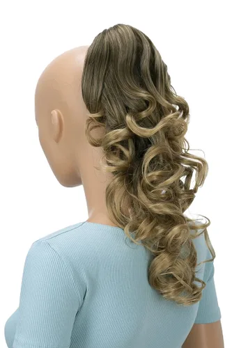 Vista 12 de CAISHA Extensión de clip de cola de caballo de 16 "voluminoso ondulado marrón ceniza H214