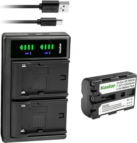 Vista 8 de Kastar LTD2 - Cargador de batería USB para Sony NP-FM500 NP-FM500H, cargador BC-VM10 AC-SQ950, Sony DSLR-A100, A200, A300, A350, DSLR-A450