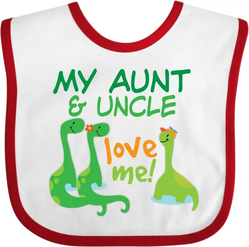 Vista 3 de inktastic My Aunt and Uncle Love Me Dinosaur Baby Bib