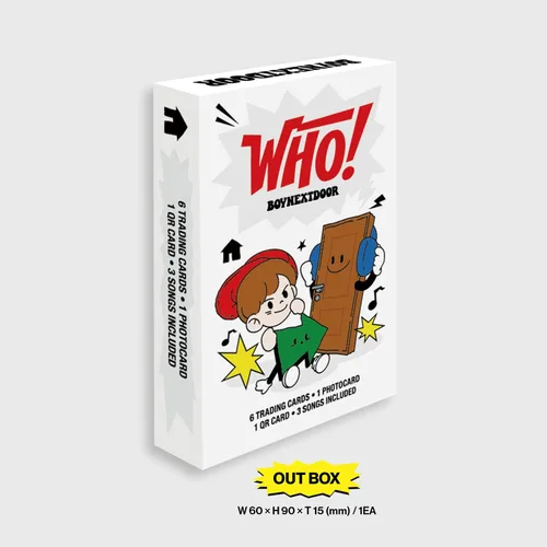 Vista 3 de BOYNEXTDOOR - 1ER ÁLBUM SENCILLO [WHO!] (Weverse Albums Ver.) Caja exterior + Tarjeta de intercambio + Tarjeta QR + Tarjeta fotográfica + 3 Tarjetas