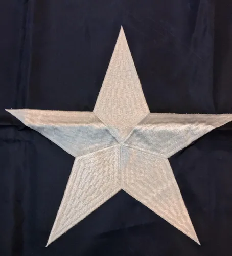 Vista 3 de Bandera de estrella bordada de nailon de Puerto Rico de 3x5, rayas cosidas, bandera ricana