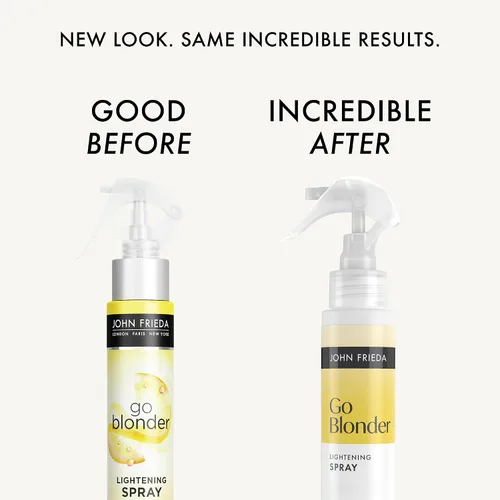 Vista 2 de John Frieda Go Blonder - Spray aclarador para cabello rubio, 3.5 onzas líquidas, paquete de 2 Bleach-free Blonde Hair Lightener, Citrus &