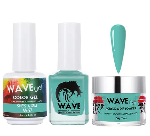 Vista 105 de WAVEGEL - Juego de gel de remojo, laca de uñas y polvo acrílico a juego - Colección Simplicity - #P109 Blizzard