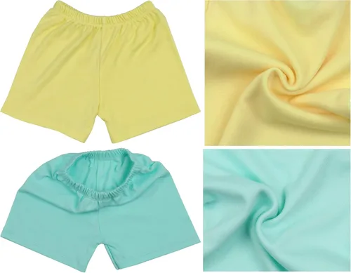 Vista 5 de ToBeInStyle Paquete de 4 pantalones cortos de algodón de ajuste relajado elástico casual para niña