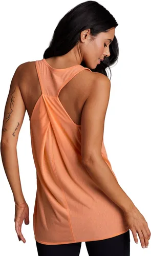 Vista 7 de RBX Active - Camiseta de tirantes para mujer con espalda en T, fluida, para yoga y entrenamiento con detalle de moda Baton Rouge