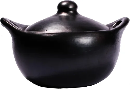 Vista 2 de Ancient Cookware, Olla de arcilla Chamba para guiso, extra pequeña, 1.5 cuartos