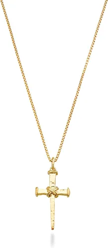 Vista 3 de Miabella 925 Sterling Silver Italian Rope Wrap Nail Cross Pendant Necklace Box Chain Rhodium or 18K Yellow Gold Over Silver Made in Italy
