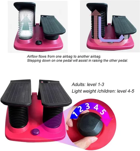 Vista 2 de INTBUYING Mini stepper giratorio para entrenamiento de ejercicio en casa con bandas de resistencia, máquina de pasos silenciosa portátil con monitor