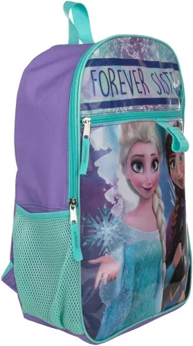 Vista 3 de Frozen Forever Sisters - Juego combinado de 2 piezas de mochila y almuerzo para niña, Multi colorido, Niño