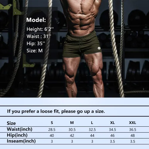 Vista 7 de Pantalones cortos de entrenamiento de gimnasio para hombre, pantalones cortos de entrenamiento de 3 pulgadas, pantalones cortos de gimnasio atlético
