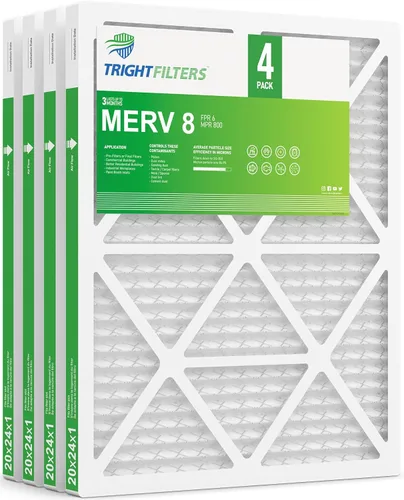 Vista 11 de TRIGHTFILTERS 12x12x1 Filtro de aire 4 paquete, MERV 8 Filtros de aire plisados de defensa contra el polvo de reemplazo para aire acondicionado HVAC