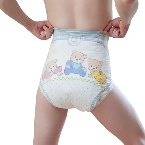 Vista 5 de Lil Comforts Teddy Bums - Pañales para adultos para hombres y mujeres, pañales de día y noche para adultos, ajuste cómodo y seguro (M)