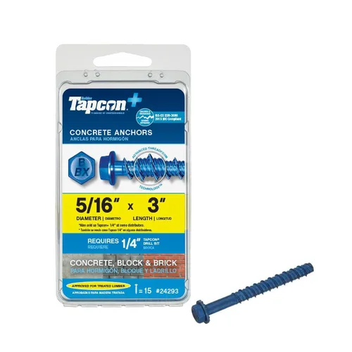 Vista 16 de Tapcon + Anclajes de hormigón Climaseal™ de cabeza hexagonal de servicio pesado 1/2 x 3, 10