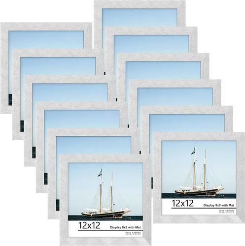 Vista 153 de Picrit - Juego de 12 portarretratos de 4 x 6 pulgadas, para fotos de 3.5 x 5 con paspartú o 4 x 6 pulgadas sin paspartú, marcos para colgar
