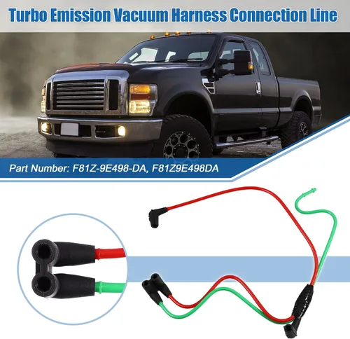 Vista 2 de X AUTOHAUX Conexión de línea de manguera de vacío de emisiones turbo F81Z-9E498-DA para Ford F250 F350 F450 F550 Super Duty 1999-03 para Ford