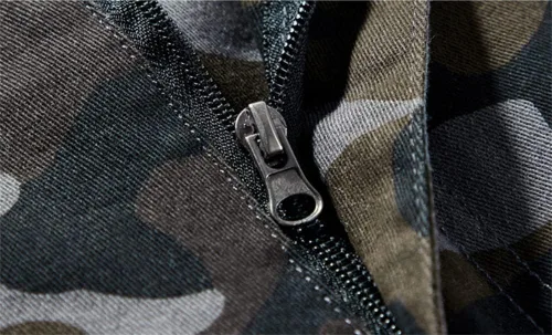 Vista 3 de EAEAO Pantalones cortos cargo de camuflaje para hombre de ajuste relajado con múltiples bolsillos de algodón