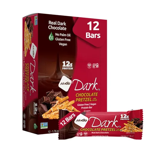 Vista 31 de NuGo Dark, caja variada de muestra, barra de proteínas veganas de 0.47-0.31 onzas, sin gluten, 12 CT