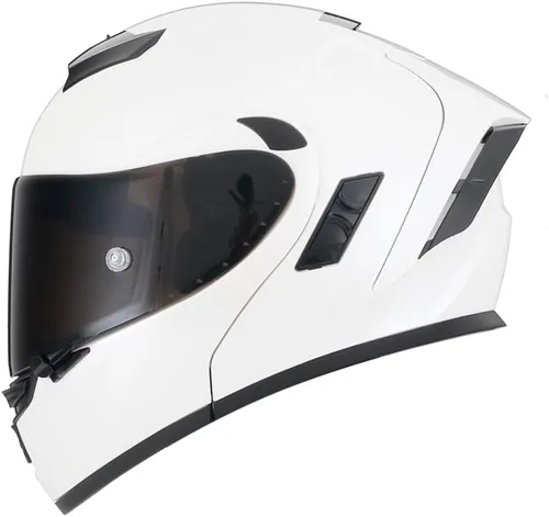 Vista 7 de Casco modular de doble visera abatible para motocicleta, motocicleta integrada para adultos, hombres y mujeres, Street Racing aprobado por DOT