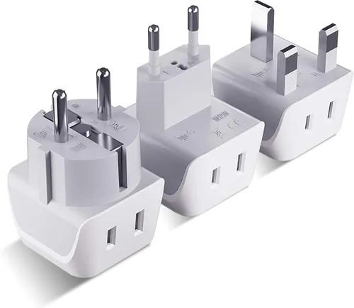 Vista 10 de Adaptador de conexión universal a tierra Ceptics, 4 USB + convertidores 150 W, Blanco