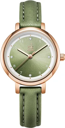 Vista 9 de SHENGKE Reloj minimalista (Love Me Tender Love Me Home) Reloj de pulsera casual de moda