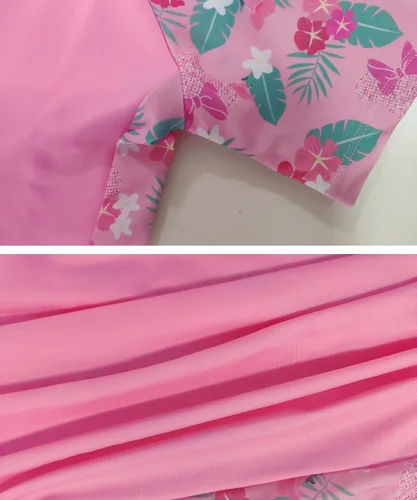 Vista 5 de M2C Traje de baño corto de una pieza para niños y niñas con protección UPF 50+