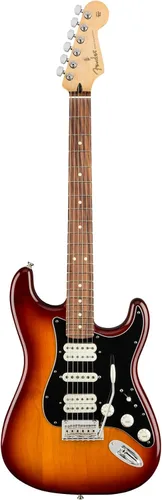 Vista 12 de Fender Player Stratocaster SSS Guitarra Eléctrica, 3-Color Sunburst, Diapasón de Arce