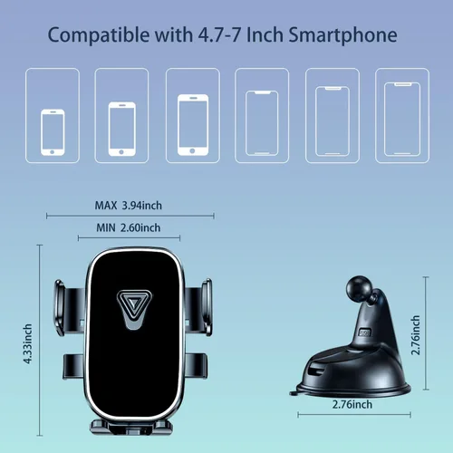 Vista 4 de Soporte de teléfono para barco, tablero de instrumentos de montaje para teléfono celular con ventosa Universal Desk Waterproof Heavy Duty Holder